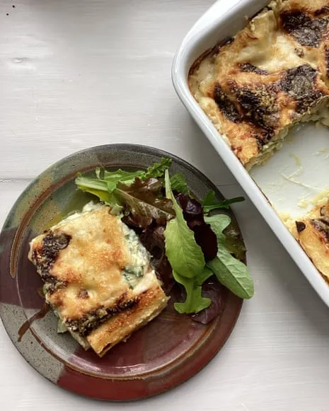 An Inspired Creation for Layered Pasta with Courgette and A Trio of Cheeses